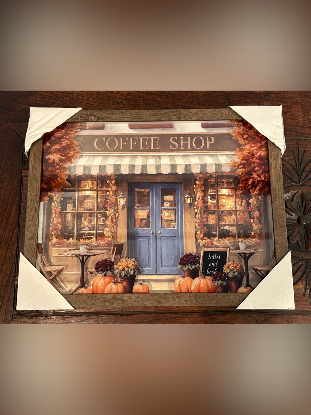 Cozy Fall Coffee Shop Wall Art